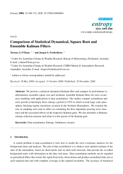 Comparison of Statistical Dynamical, Square Root and Ensemble