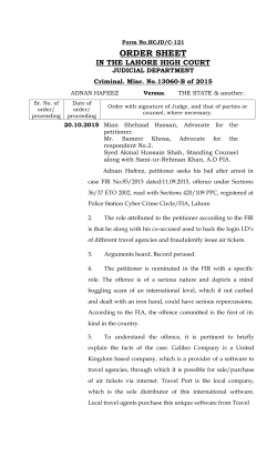 order sheet - Lahore High Court