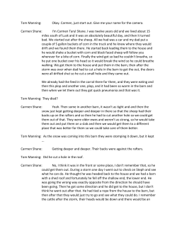 Tom Manning: Okay. Carmen, just start out. Give me your name for