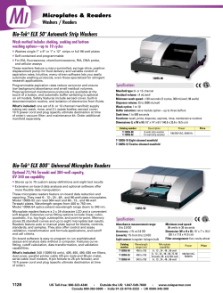 Bio-Tek ® ELX 800™ Universal Microplate Readers - Cole