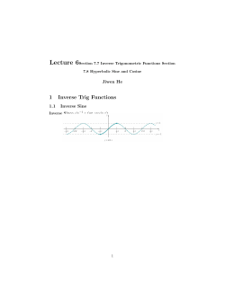 1 Inverse Trig Functions