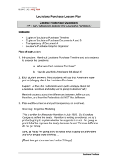 Louisiana Purchase Lesson Plan