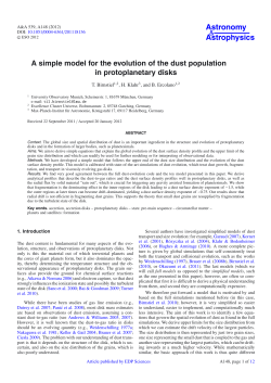 A simple model for the evolution of the dust population in