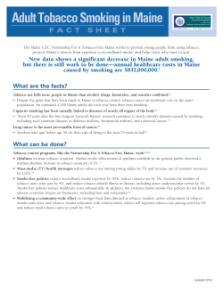 Adult Tobacco Smoking in Maine - Tobacco