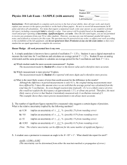 Answers - UNC Physics