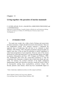 the parasites of marine mammals1