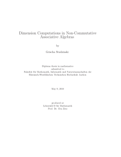 Dimension Computations in Non-Commutative Associative Algebras
