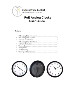 PoE Analog Clock User Manual