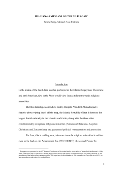 Iranian-Armenians on the Silk Road