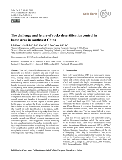 The challenge and future of rocky desertification control