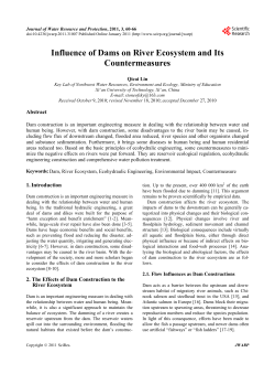 Influence of Dams on River Ecosystem and Its Countermeasures