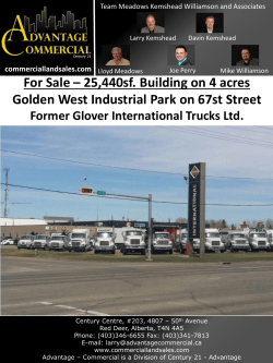 For Sale &ndash; 25,440sf. Building on 4 acres Golden West Industrial Park