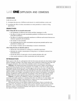 ONE DIFFUSION AND OSMOSIS