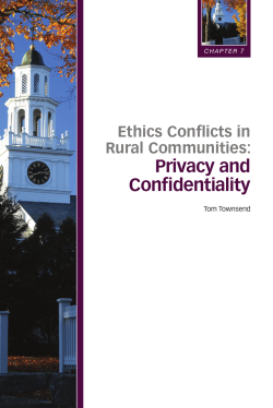 Ethics Conflicts in Rural Communities: Privacy and Confidentiality
