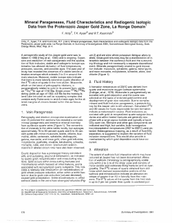 Mineral Parageneses, Fluid Characteristics and Radiogenic lsoto~ic