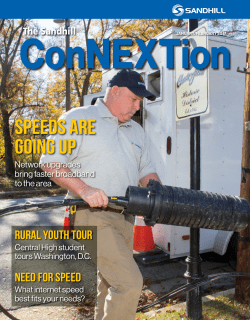 speeds are going up - Sandhill Telephone Cooperative