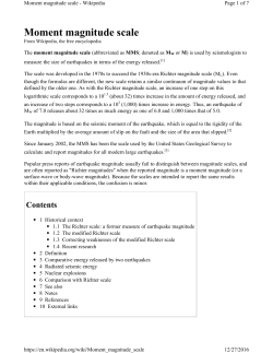 Moment magnitude scale