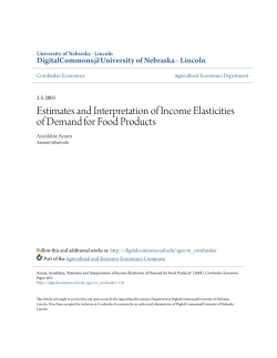 Estimates and Interpretation of Income Elasticities of Demand for