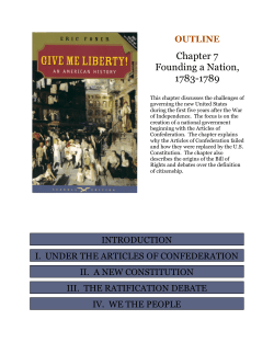 Chapter 7 Founding a Nation, 1783-1789
