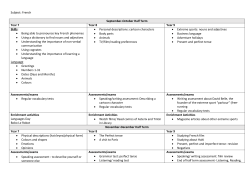 French Scheme of Work