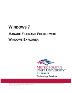 MANAGE FILES AND FOLDER WITH