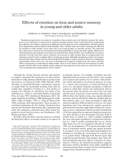 Effects of emotion on item and source memory in young and older