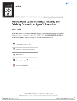 Making Marie Curie: Intellectual Property and Celebrity Culture in an