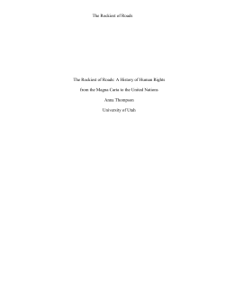 The Rockiest of Roads: Human Rights from the Magna Carta to the