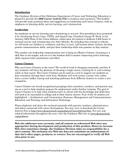 Career Activity File - Oklahoma Department of Career and