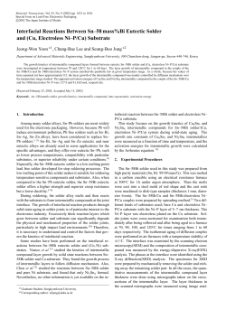 Interfacial Reactions Between Sn&ndash;58 mass%Bi Eutectic Solder and