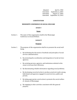 MCSW Constitution - Mississippi Conference on Social Welfare