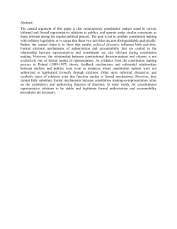 The central argument of this paper is that contemporary constitution