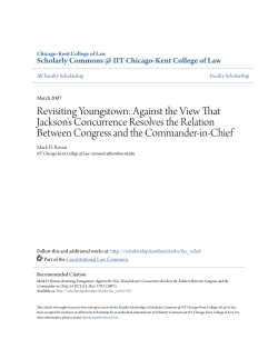 Revisiting Youngstown: Against the View That Jackson`s