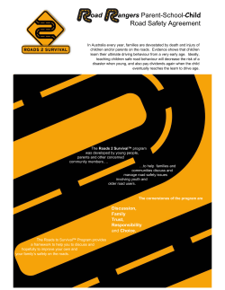oad angers Parent-School-Child Road Safety Agreement