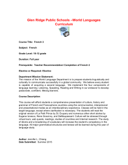 French III - Glen Ridge Public Schools