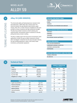 Alloy 59 - Fine Tubes