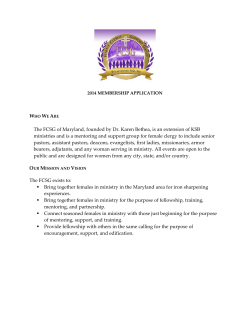 The FCSG of Maryland, founded by Dr. Karen Bethea, is an