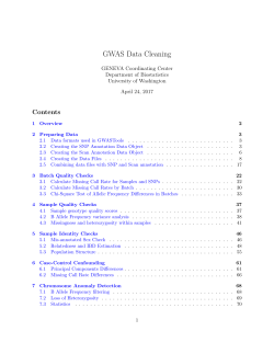 GWAS Data Cleaning