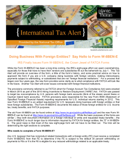 Doing Business With Foreign Entities? Say Hello to Form W-8BEN-E