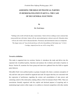 assessing the role of political parties