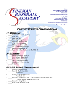 Pinkman Baseball Postion Specific Drills