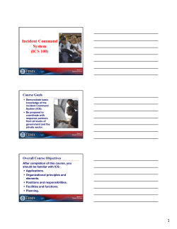 Incident Command System (ICS 100)
