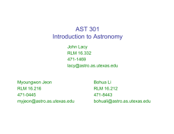 AST 301 Introduction to Astronomy - University of Texas Astronomy