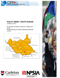 POLICY BRIEF: SOUTH SUDAN