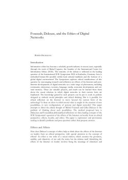 Foucault, Deleuze, and the Ethics of Digital Networks