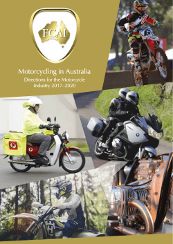 Motorcycling in Australia - Federal Chamber of Automotive Industries