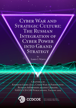 Cyber War and Strategic Culture: The Russian Integration