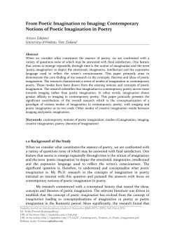 From Poetic Imagination to Imaging