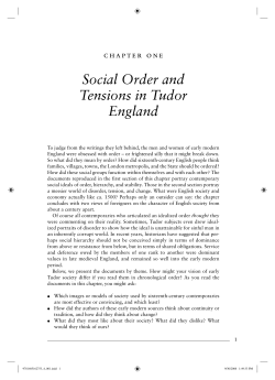 Social Order and Tensions in Tudor England