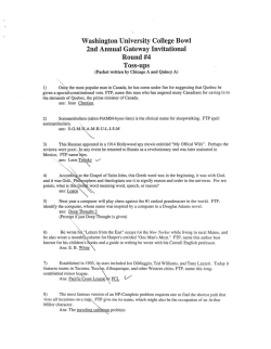 Chicago A + Quincy A - Collegiate Quiz Bowl Packet Archive